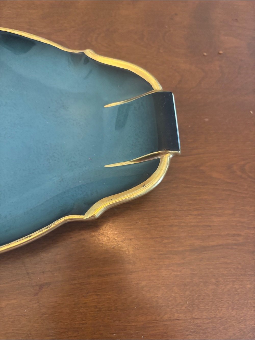 Vintage Art Deco Carlton Ware "Bleu Royale" Ceramic Serving Platter - Picture 3 of 6